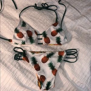 Reversible pineapple bikini